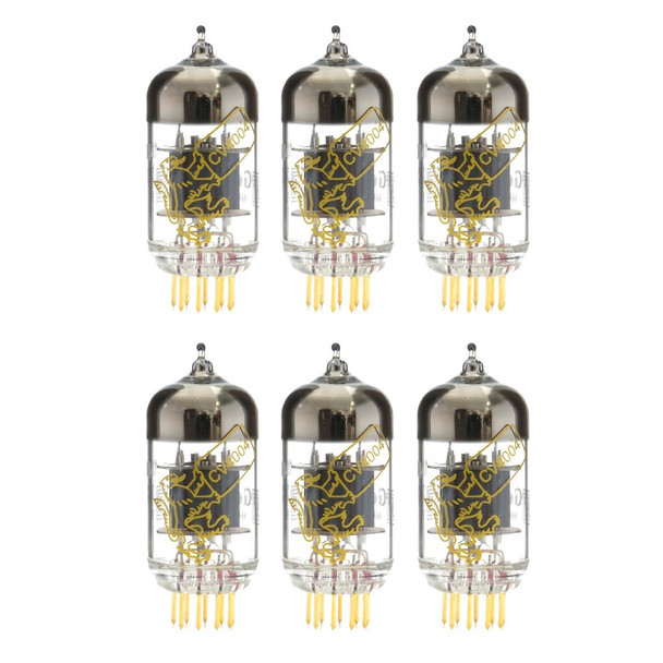New Gain Matched Sextet Genalex Gold Lion CV4004 Short Plate Gold Pins 12AX7 Vacuum Tubes