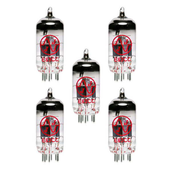 New Matched Quintet (5) JJ E83CC / 12AX7 A-Frame Grid Short Plate Vacuum Tubes