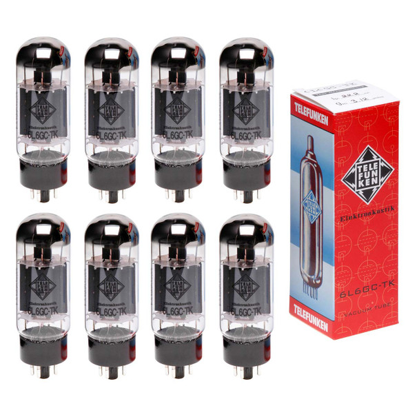 New Matched Octet (8) Telefunken 6L6GC Vacuum Tubes