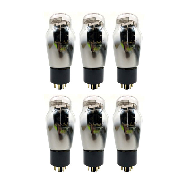 New Matched Sextet (6) Linlai 6SN7 Hifi Black Plates Gold Pins Shouldered Vacuum Tubes