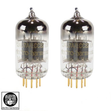 New Matched Pair (2) Electro-Harmonix 12AU7 / ECC82 GOLD PINS Vacuum Tubes