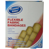 Premier Value Flex Fabric Bandage Asst - 30ct