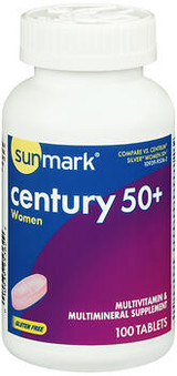 Sunmark Century 50+ Women Multivitamin & Multimineral Supplement Tablets - 100 Tablets