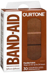 BAND-AID OurTone Adhesive Bandages Assorted Sizes BR55 - 30 ct