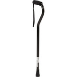 McKesson Offset Aluminum Cane, Black - 1 ct