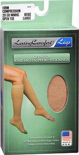 Loving Comfort, Knee-High Compression Hose - Beige - Large