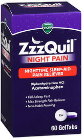 Vicks ZzzQuil Night Pain GelTabs - 60 ct