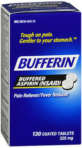 Bufferin Buffered Aspirin 325 mg - 130 Coated Tablets