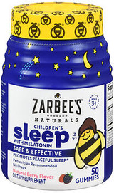 Zarbee's Naturals Children's Sleep with Melatonin Gummies Natural Berry Flavor - 50 ct