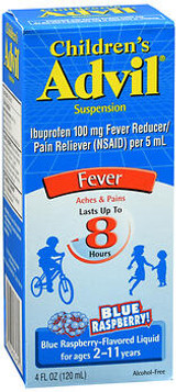 Advil Children's Fever Suspension Dye-Free Blue Raspberry - 4 oz