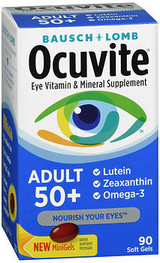 Bausch + Lomb Ocuvite Adult 50+ Eye Vitamin & Mineral Supplement - 90 Softgels