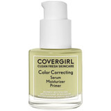 Covergirl Clean Fresh Skincare Color Correcting Serum Moisturizer Primer, Redness Neutralizer-1 Pgk