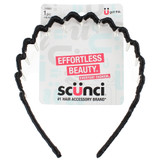 Scunci, Covered Headband, Black- 1pk