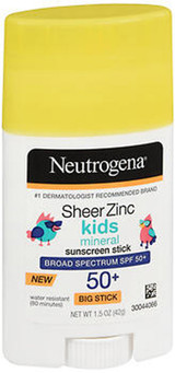 Neutrogena Sheer Zinc Kids Mineral Sunscreen Stick SPF 50+ - 1.5 oz