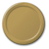 Solid Color Dinner Plates, Glittering Gold, 9" - 1 Pkg
