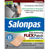 Salonpas Pain Relieving Flex Patch 4% Lidocaine - 7 ct