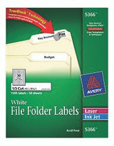 Avery (8593)Permanent File Folder Labels - 150 Labels  - 5 Sheets