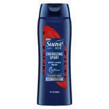 Suave Men Energizing Sport Body + Face Wash, Bergamot & Wood - 18 oz