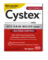 Cystex Urinary Pain Relief Tablets Max Strength+ - 48 ct