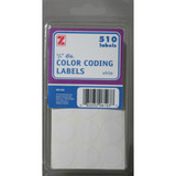White Labels, White, .75"Rd. - 1 Pack