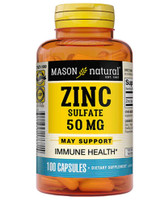 Mason Natural Zinc Sulfate 50 mg Capsules - 100 ct