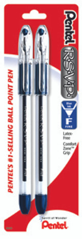 RSVP Ball Point Pen - Blue, Fine Point