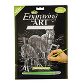 Engrave Art-Mare/Foal, - 8"x10" Comes in Silver