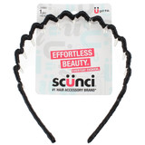 Scunci Covered Headband, Black- 1pk