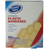 Premier Value Plastic Bandage Asst Sizes - 60ct
