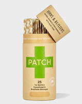 Patch Eco-Friendly Bamboo Bandages for Burns & Blisters, Aloe Vera - 25 ct