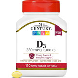21st Century Vitamin D-10,000IU Tablets - 110 ct