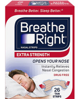 Breathe Right Nasal Strips Extra Strength Tan - 26 ct