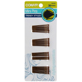 Conair Mini Mattes Bobby Pins, Brown- 36 ct