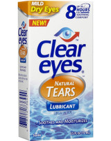 Clear Eyes Natural Tears Lubricant Eye Drops - 0.5 oz