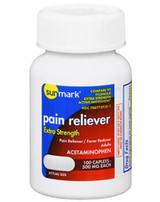 Sunmark Pain Reliever Extra Strength Acetaminophen Caplets - 100 ct