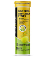 Mason Natural Immunity + Hydration Powder Dietary Supplement Effervescent Tablets Lemon Lime Flavor - 10 ct