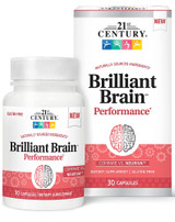 21st Century Brilliant Brain Dietary Supplement Capsules - 30 ct