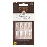 Kiss Classy Nails Premium, Long & Square, 30 Count - 1pkg