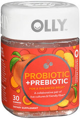 Olly Probiotic + Prebiotic Gummies Peachy Peach - 30 ct