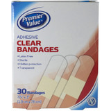 Premier Value Clear Plastic Bandage 3/4X3 - 30ct