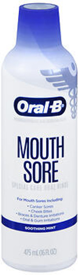 Oral-B Mouth Sore Special Care Oral Rinse Soothing Mint - 16 oz