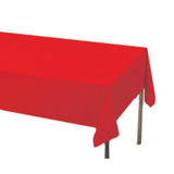 Solid Color Plastic Tablecover, Classic Red, 54X108" - 1 Pkg