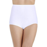 Vanity Fair Women's Perfectly Yours White, Cotton High Waisted Briefs - Size 8