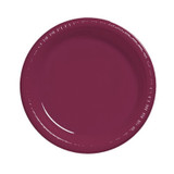 Solid Color Dinner Plates, Burgundy, 9" - 1 Pkg