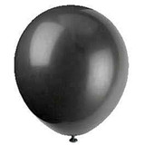 Balloon, Jet Black, 12" - 1 Pkg