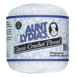 Aunt Lydia's Classic Crochet Thread, White, 400 Yds. - 3 Pkgs