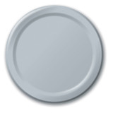 Solid Color Dinner Plates - Shimmering Silver, 9"