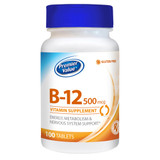 Premier Value B-12 Vitamin Supplement - 500 mcg, Tablet 100 ct