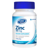 Premier Value Zinc Supplement - 50mg, Tablet 100 ct