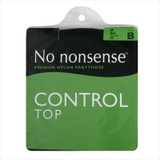 Control Top Panty Hose, Off Black, B - 1 Pkg